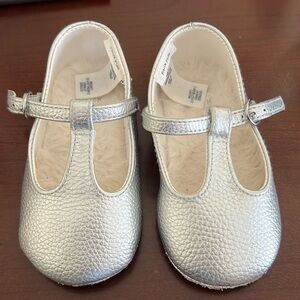 Janie and Jack silver flats size 18-24 months